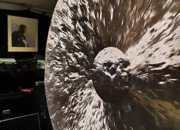 A large gong representing the BAST Method of Sound Therapy